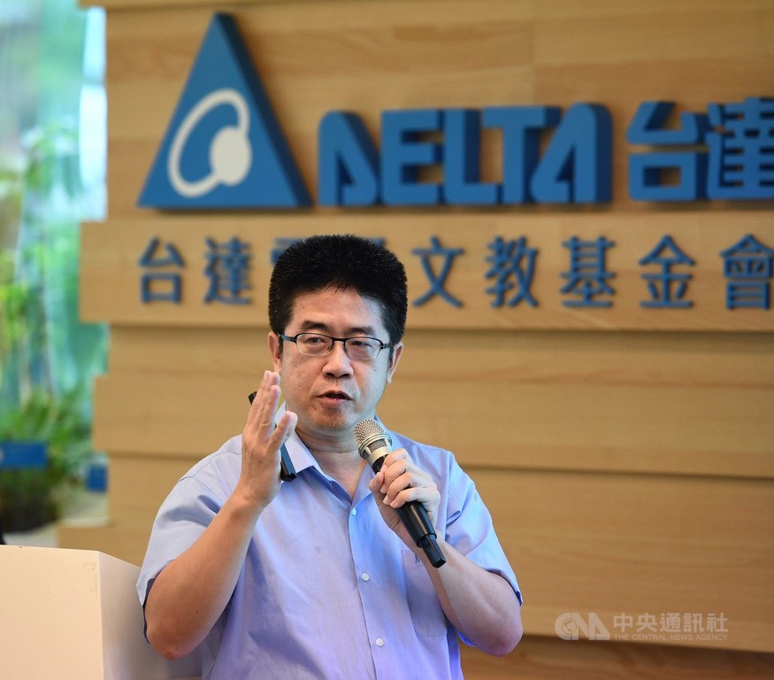 台達電子文教基金會26日下午在台北舉行「2019台達氣候沙龍」,台大生物環境系統工程學系教授童慶斌出席座談。中央社記者王飛華攝 108年9月26日