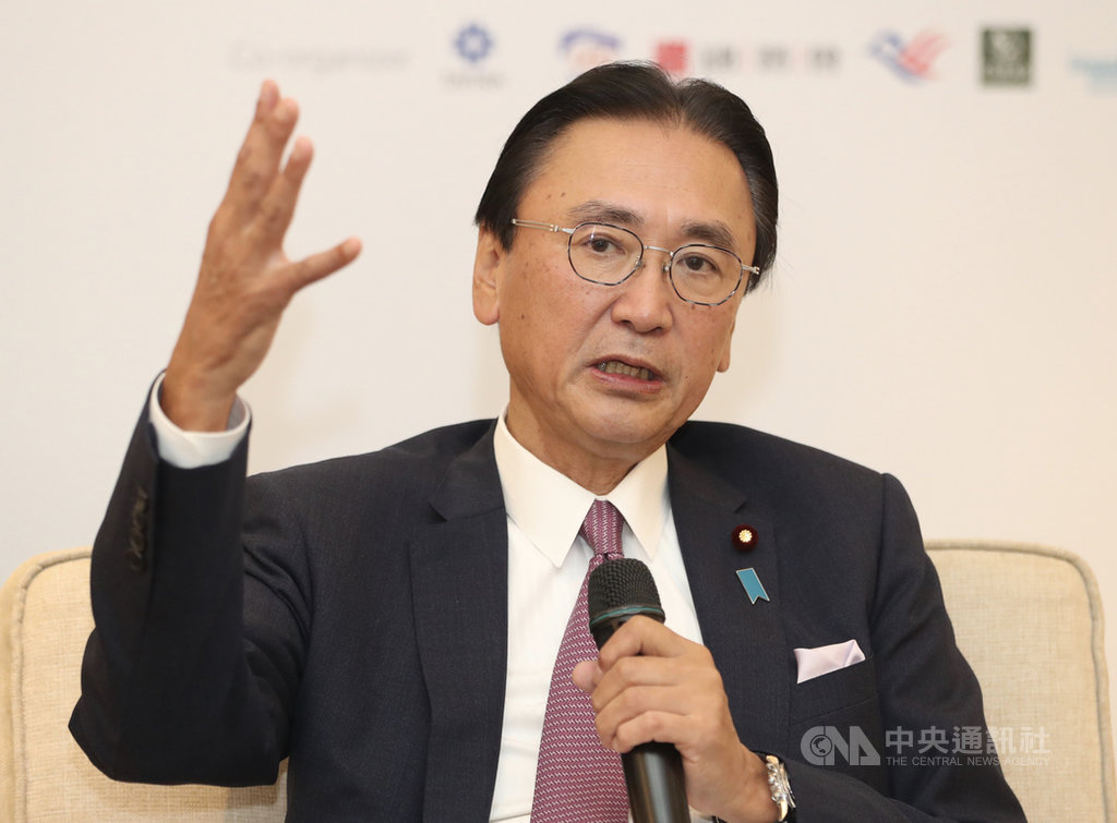 日本眾議員、「日華議員懇談會」會長古屋圭司9日出席記者會表示,台灣的經濟力量很大,已具備相關環境,日本要跟理念相近國家合作,推動台灣加入跨太平洋夥伴全面進步協定(CPTPP)。中央社記者張皓安攝 108年10月9日