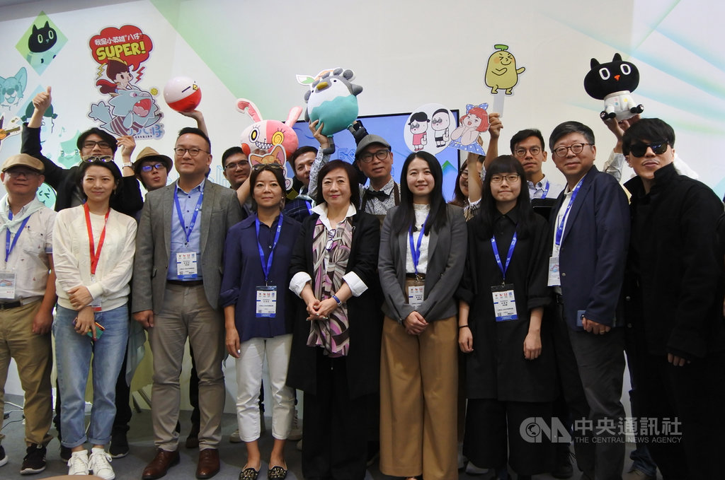 文化內容策進院主辦、聯合數位文創協辦的「Fresh Taiwan」率領多位業者參加上海的2019年中國國際品牌授權展。中央社記者張淑伶上海攝 108年10月16日