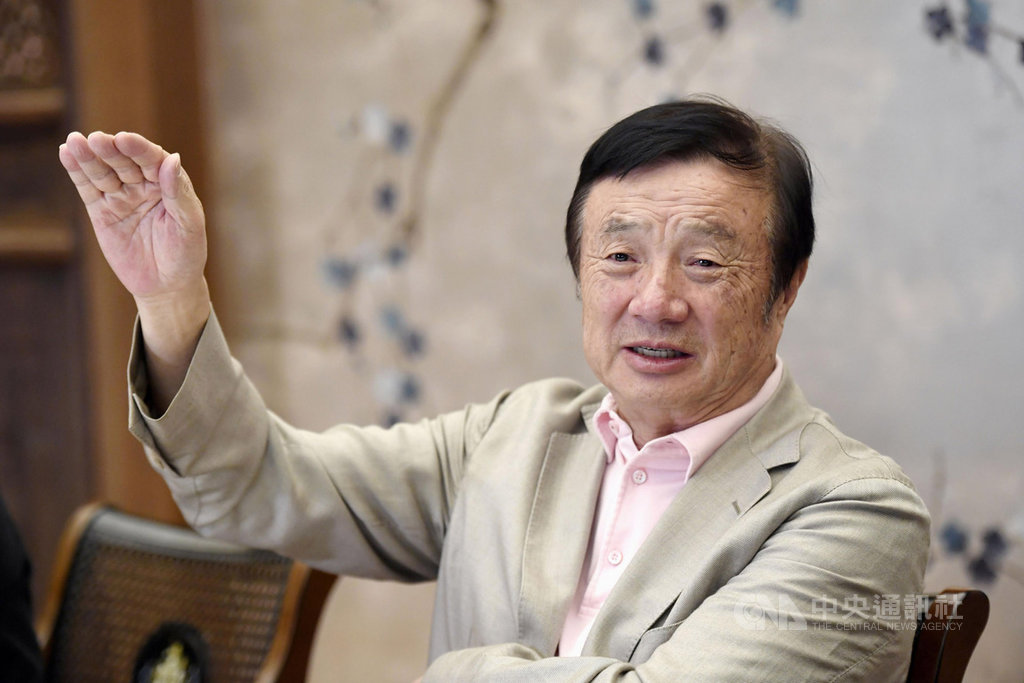 中國華為技術公司創辦人兼執行長任正非16日在廣東省深圳市接受共同社專訪時表示,比今後全面普及的5G移動通信系統更先進的6G,可能在10年內投入使用。(共同社提供)中央社 108年10月17日