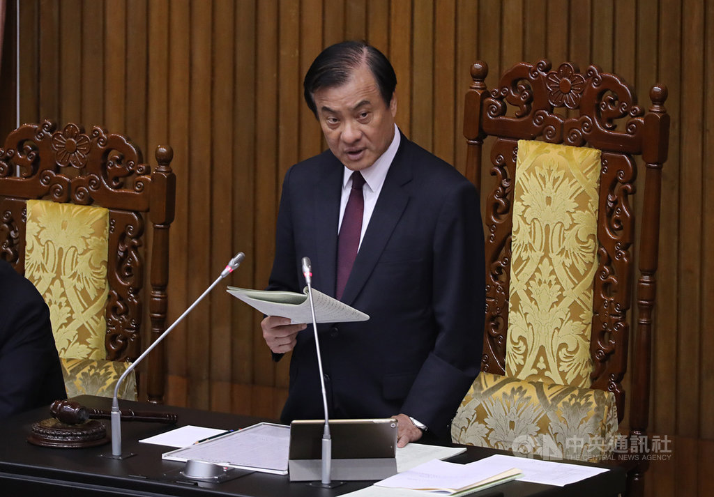 立法院長蘇嘉全18日表示,他哪有能力杯葛民進黨中執會的會議,他平常就很少參與中執會的事務,所以他沒有能力且沒有杯葛中執會。中央社記者裴禛攝 108年10月18日