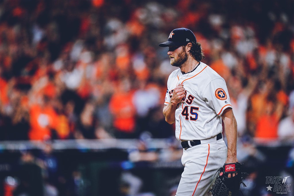 美國職棒大聯盟MLB世界大賽即將展開,休士頓太空人和華盛頓國民的先發強投能吃下多少局數,將是兩隊爭奪冠軍的關鍵。圖為太空人隊投手柯爾。(圖取自twitter.com/astros)