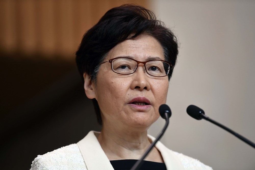 英國金融時報報導北京中央將會撤換林鄭月娥(圖)。對此,林鄭月娥表示不會評論揣測性報導。(檔案照片/中新社提供)