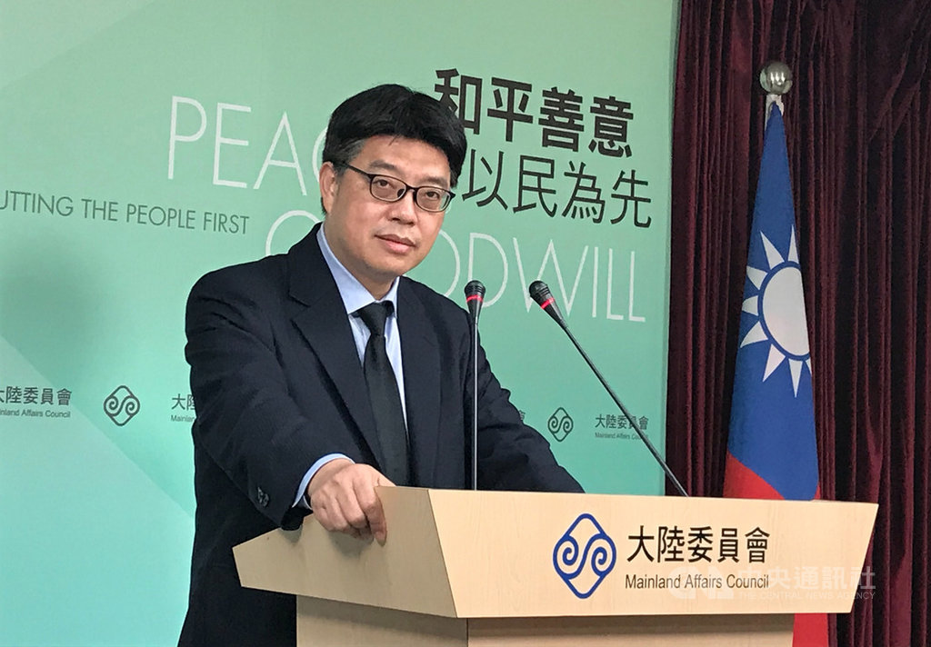 陸委會發言人邱垂正(圖)7日表示,中共近年將監控系統運用在校園,相關學校應積極維護資安。中央社記者繆宗翰攝 108年11月7日