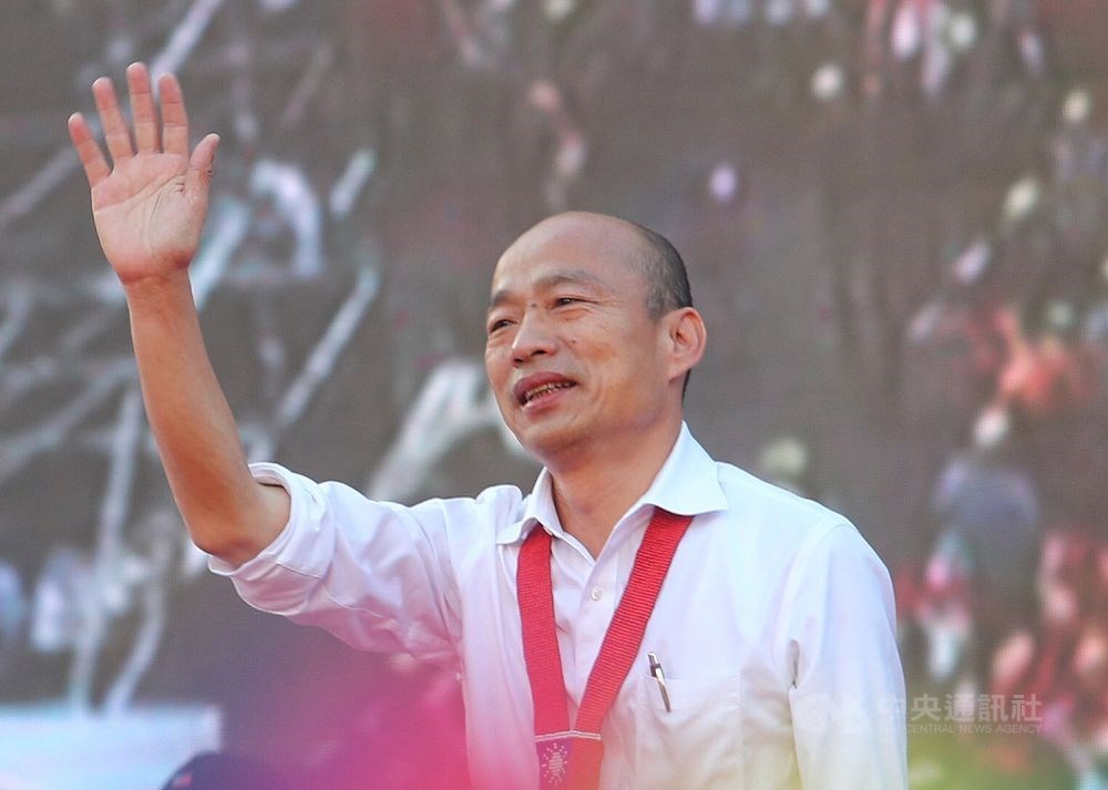 國民黨總統參選人韓國瑜(圖)傾聽之旅9日將走訪基隆,除參拜宮廟、出席與立委參選人宋瑋莉聯合競選總部成立大會外,也安排與青年座談。(中央社檔案照片)