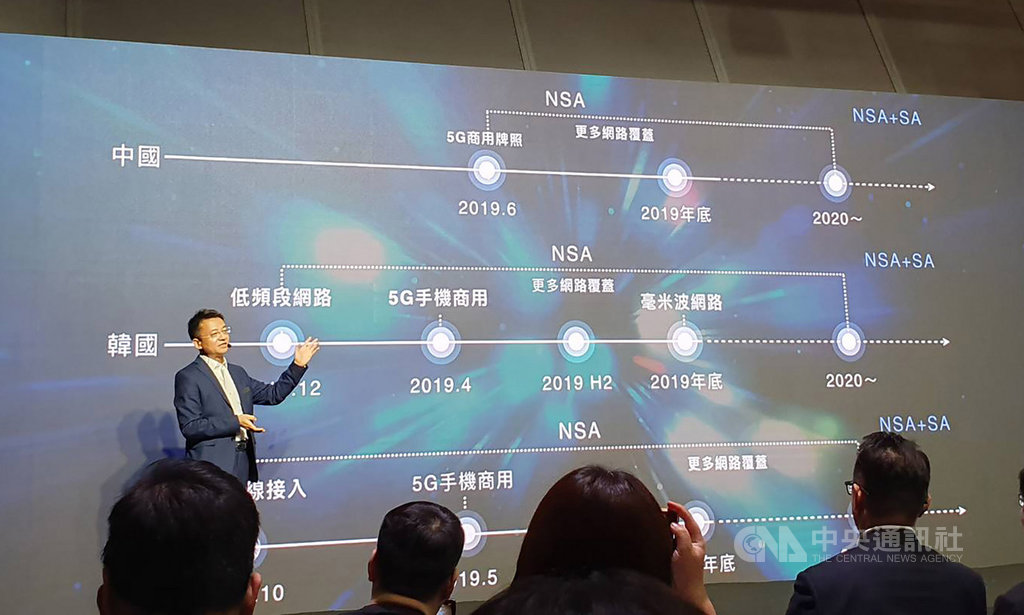 三星13日分享研發5G技術10年成果,已擁有2500多項5G核心技術,南韓目前有400萬5G用戶。圖為三星中國研究院院長張代君中央社記者江明晏攝 108年11月13日