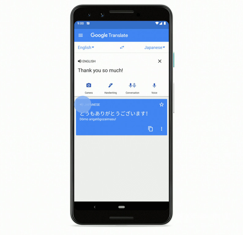 Google地圖結合Google翻譯,將從11月開始新增翻譯功能,可讓使用者在手機上直接播放以當地語言唸出的地點名稱和地址。(Google提供)中央社記者吳家豪傳真 108年11月14日