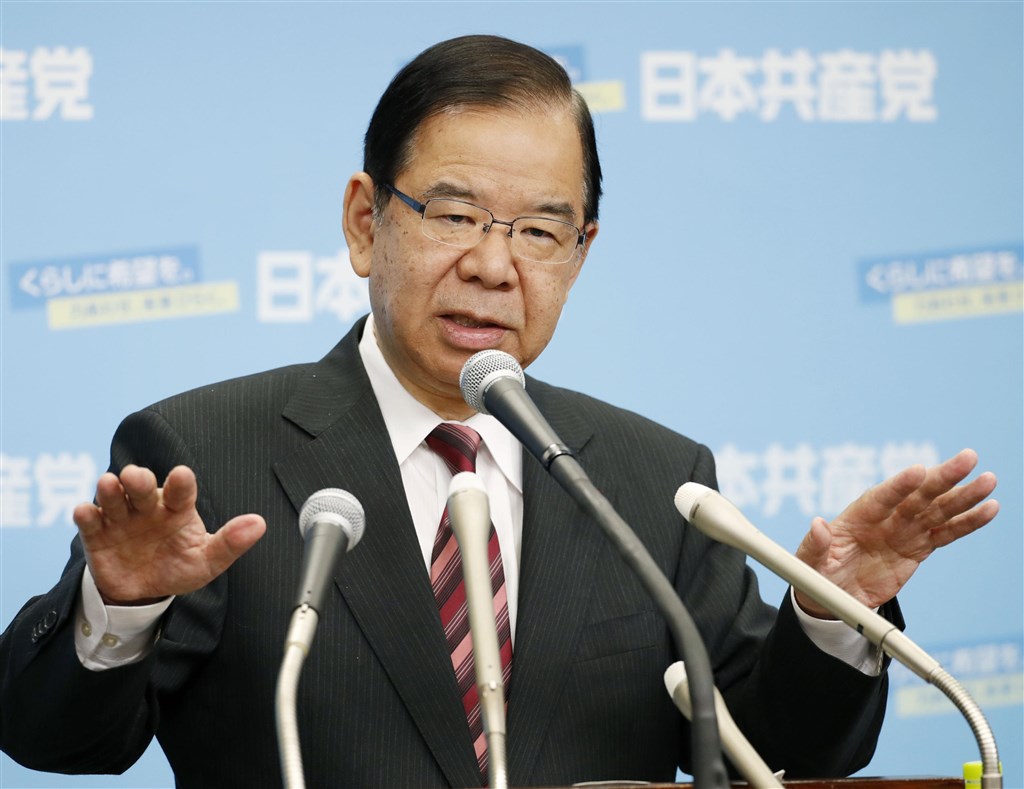 香港市民與警察衝突持續,日本共產黨委員長志位和夫14日在記者會上說,中國政府應該負起擁護人權的國際責任。(檔案照片/共同社提供)