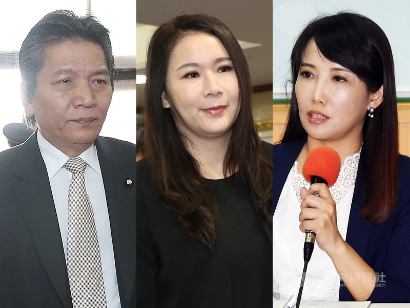 親民黨總統參選人、主席宋楚瑜19日接受專訪時,以點頭方式,間接證實不分區名單有現任立委李鴻鈞(左)、永齡基金會執行長劉宥彤(中)、副執行長蔡沁瑜(右)。(中央社檔案照片)