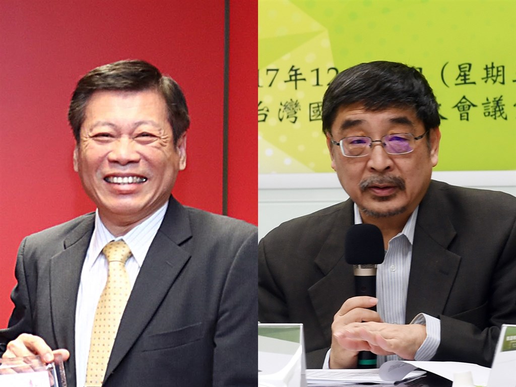 喜樂島聯盟22日公布6席不分區立委名單,法醫高大成(左)、喜樂島聯盟副主席施正鋒(右)等人入列。(中央社檔案照片)