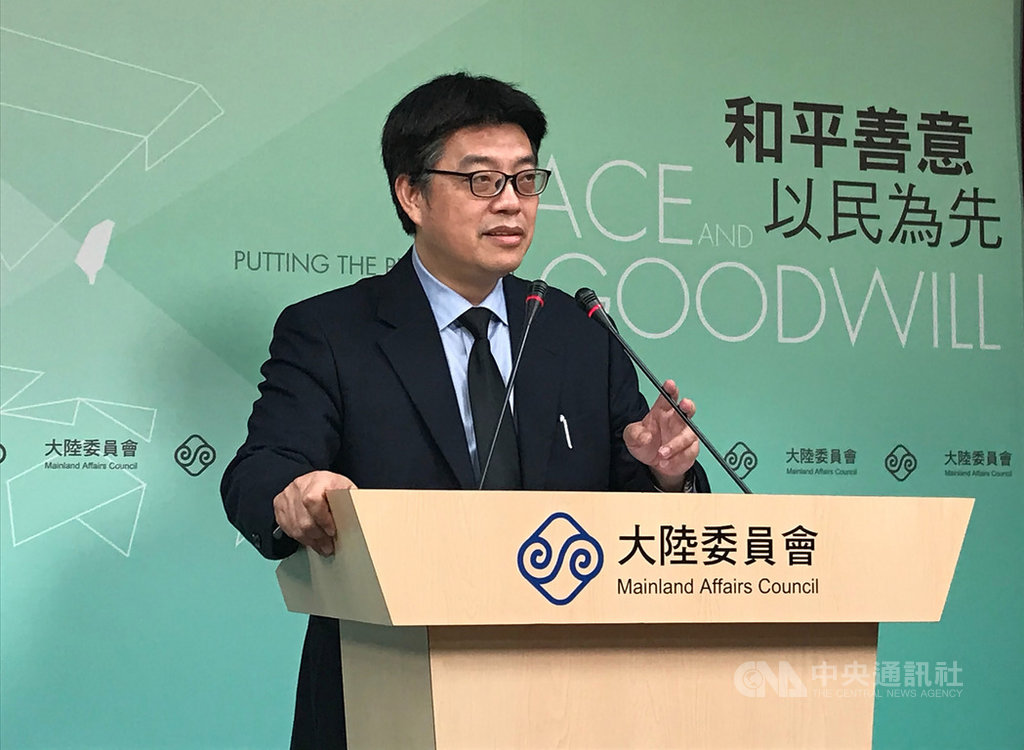 對於反滲透法草案,陸委會發言人邱垂正(圖)28日表示,陸委會贊成民進黨團版本。中央社記者繆宗翰攝 108年11月28日