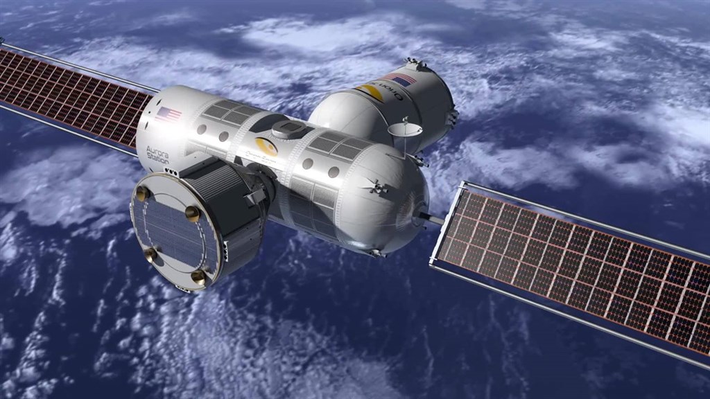 Orion Span創辦人邦格表示,2024年前打算帶第一批遊客進住該公司的太空旅館Aurora Station。圖為該計畫模擬圖。(圖取自facebook.com/OrionSpanInc)