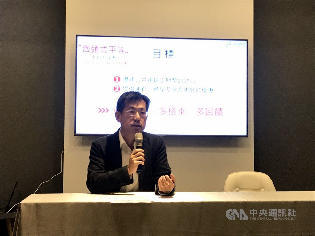 台北捷運企劃處長吳俊佑7日說明依「忠誠度」的北捷優惠現金回饋方案,至於新北對取消8折優惠的疑慮,北捷表示9日會充分溝通。中央社記者陳怡璇攝 108年12月7日