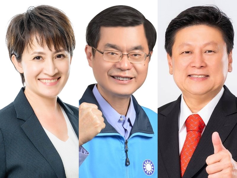 花蓮立委選舉,現任民進黨立委蕭美琴(左)4年前以過5成得票數鬆動藍營鐵票區,連任之路將面對泛藍分裂的國民黨黃啟嘉(中)和花蓮前縣長傅崐萁(右)夾擊(左右圖為蕭美琴競選辦公室、傅崐萁競選辦公室提供,中圖取自facebook.com/chichiahualien)