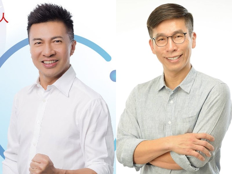 屏東縣下屆立委第1(屏北)選區共7人參選,目前仍屬前屏東市長葉壽山(左)與尋求連任的民進黨立委鍾佳濱(右)的「藍綠」對決戲碼最有看頭。(左右圖取自facebook.com/yehShouShan、facebook.com/cafe1965)