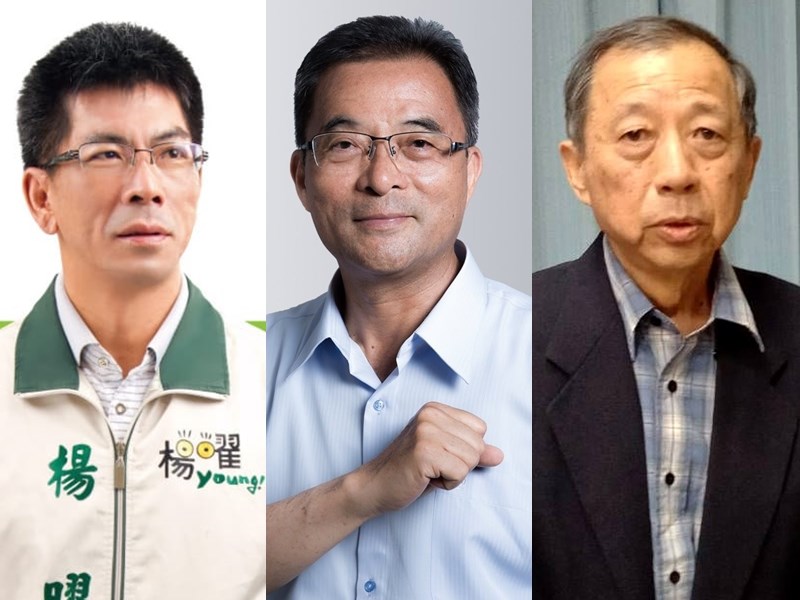 澎湖1席區域立委,尋求連任的民進黨立委楊曜(左),將面對國民黨縣議員歐中慨(中)、喜樂島聯盟推薦呂應宏(右)挑戰。(左中圖取自楊曜、歐中慨臉書facebook.com;右圖中央社 108年12月8日)