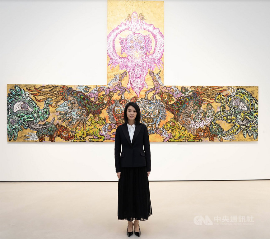 宏達電和日本藝術家小松美羽共同創作的VR互動藝術作品「祈禱」,即日起移師台北展映。(圖宏達電提供)中央社記者江明晏傳真 108年12月9日