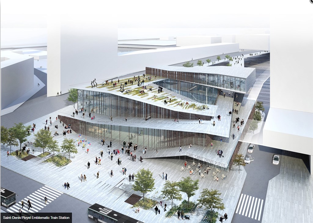 施工中的普雷耶車站由日本建築大師隈研吾設計,將成為大巴黎快線中最重要的新車站。(圖取自隈研吾建築都是設計事務所網頁kkaa.co.jp)