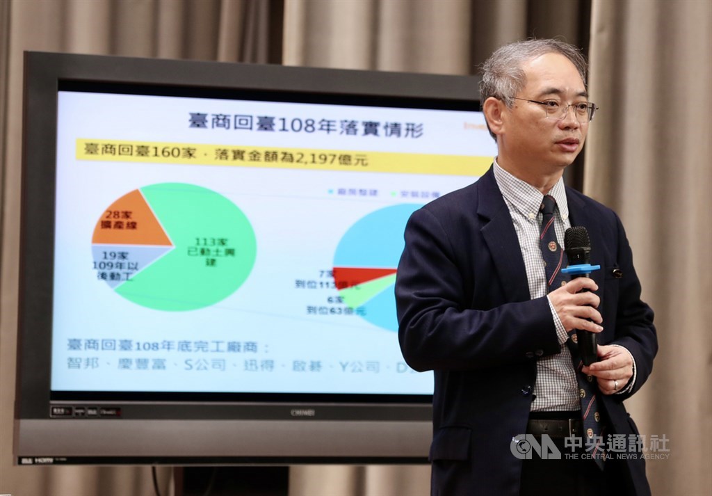 行政院19日舉行院會後記者會,經濟部投資業務處處長張銘斌在會中報告「投資台灣三大方案之執行(含落實)情形」。中央社記者張皓安攝 108年12月19日