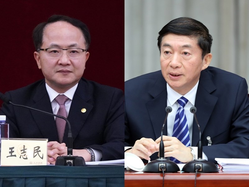 北京4日大動作撤換香港中聯辦主任王志民(左),由中國全國人大財經委副主任委員駱惠寧(右)接任。(檔案照片/中新社提供)