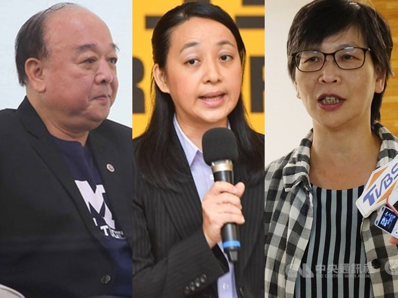 34席不分區立委名單出爐,吳斯懷(左起)、王婉諭、蔡壁如進立院。(中央社檔案照片)