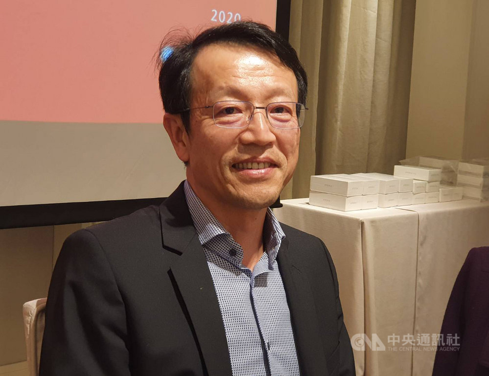 台灣進入5G元年,Sony Mobile總經理林志遠看好5G旗艦動能,今年目標在Android旗艦手機搶下23%市占,年成長率上看50%。中央社記者江明晏攝 109年1月14日
