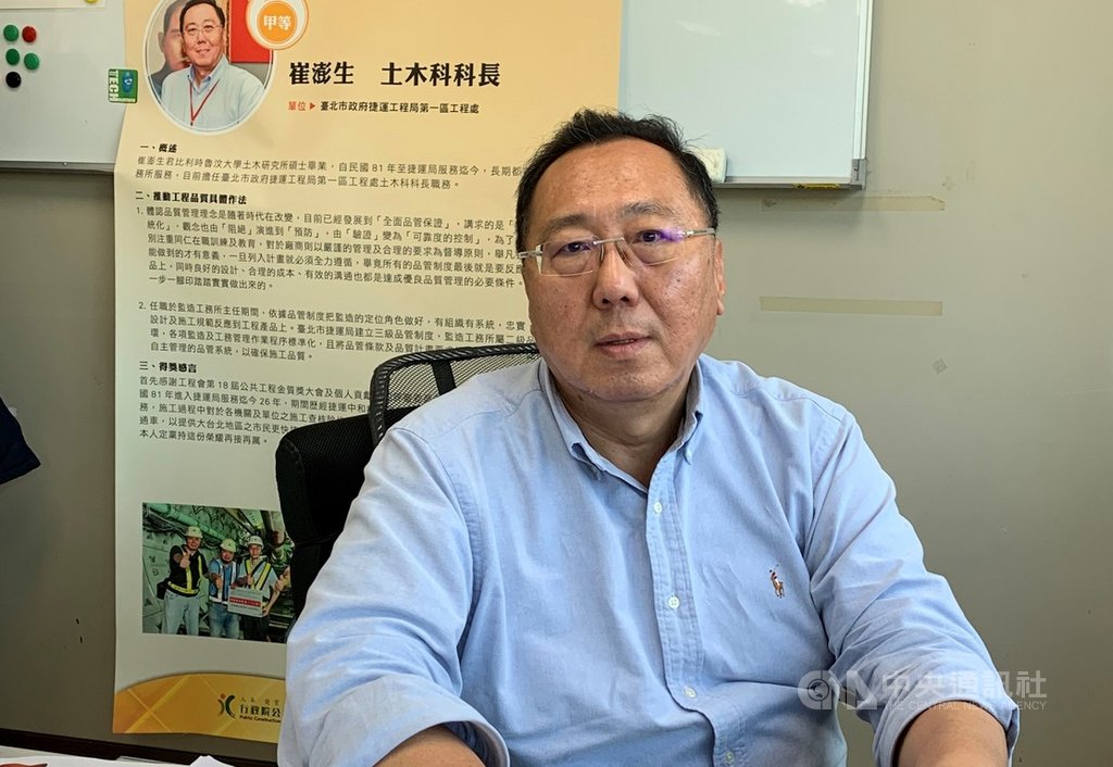 對工程人員來說,環狀線最大困擾不在工程技術,在於睦鄰的人際關係。催生新北捷運環狀線第1階段唯一地下車站的崔澎生說,他以誠意化解民怨及取得諒解,感覺上花在睦鄰的心力還超過工程付出。中央社記者王鴻國攝 109年1月16日