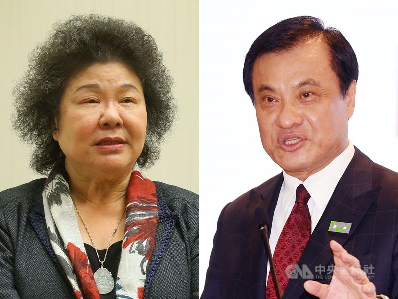 中國時報18日報導,總統府祕書長陳菊(左)確定卸職休養,由即將卸任的立法院長蘇嘉全(右)接任等人事異動。總統府發言人張惇涵表示,報導純屬憑空杜撰。(中央社檔案照片)