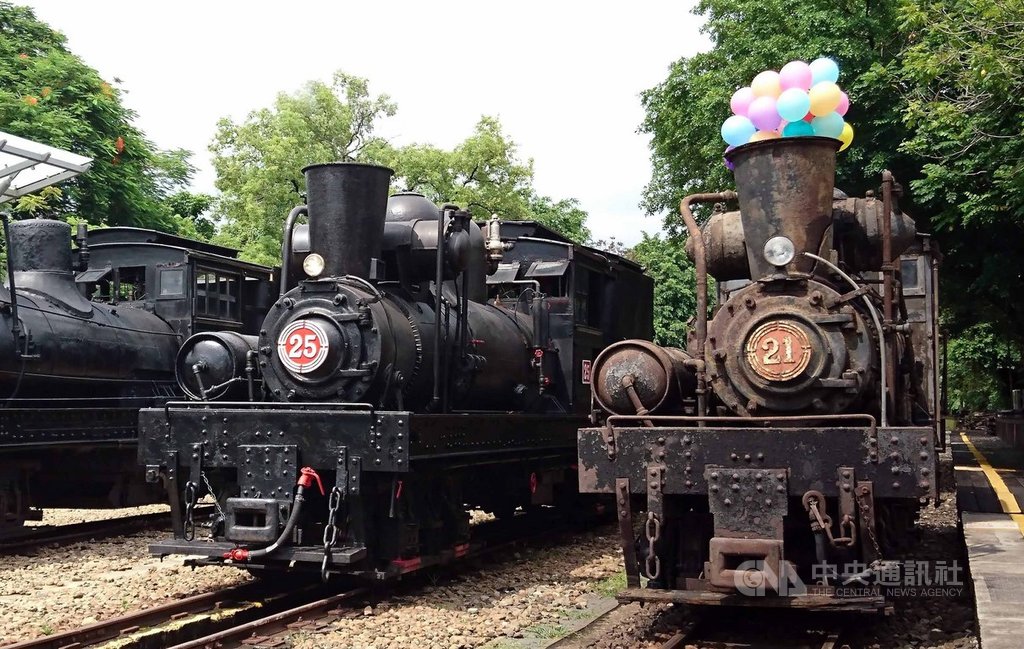 阿里山林業鐵路編號SL-21蒸汽火車,預定109年3月發包維修,完成修復後,將與編號SL-25蒸汽火車一起營運,擔任阿里山鐵路觀光列車主角。(阿里山林鐵及文資處提供)中央社記者黃國芳傳真 109年1月23日