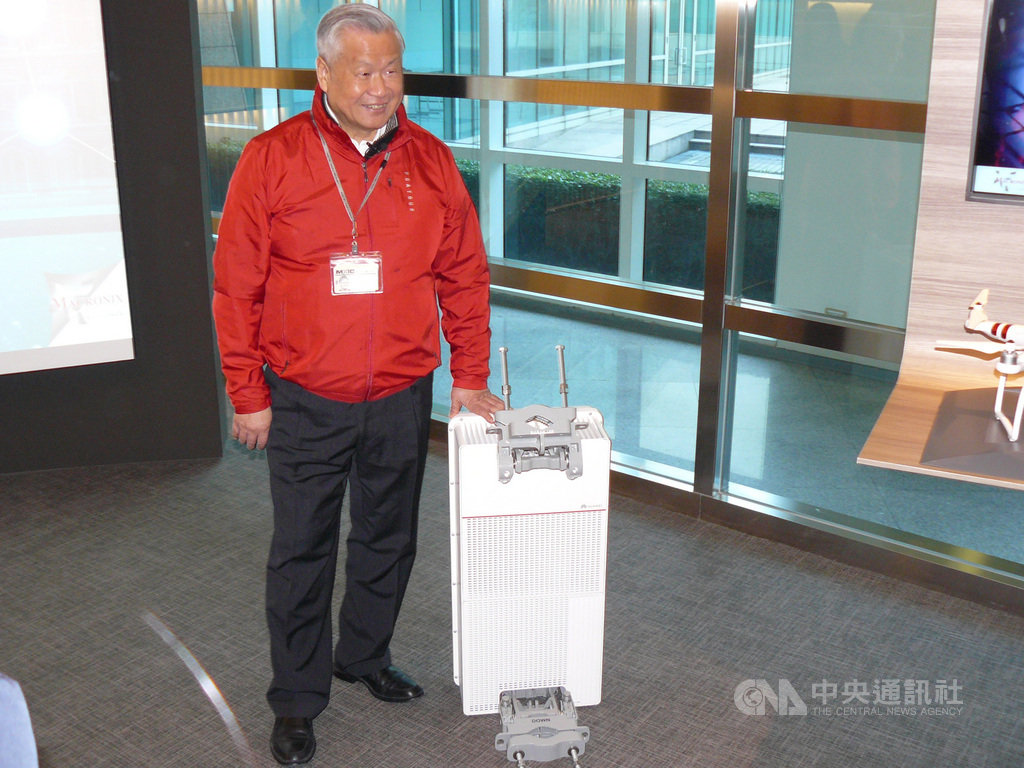 旺宏董事長吳敏求說,全球幾乎80%的5G基地台供應商都是旺宏的客戶。中央社記者張建中攝 109年1月28日