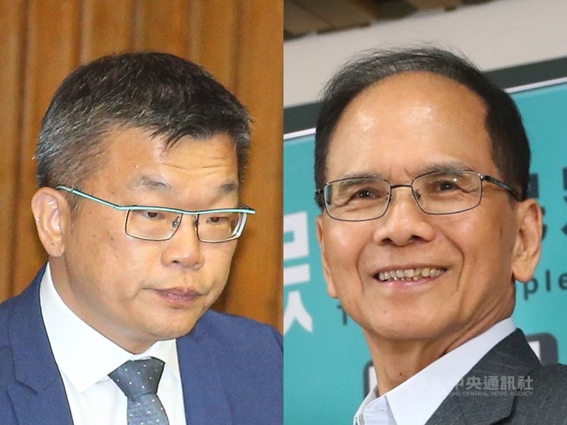 民進黨立法院黨團總召柯建銘30日說,黨團一致支持民進黨立委當選人游錫堃(右)擔任立法院長,與立法院副院長蔡其昌(左)搭配,是民進黨推出的最佳拍檔,黨團大會中鼓掌通過。(中央社檔案照片)