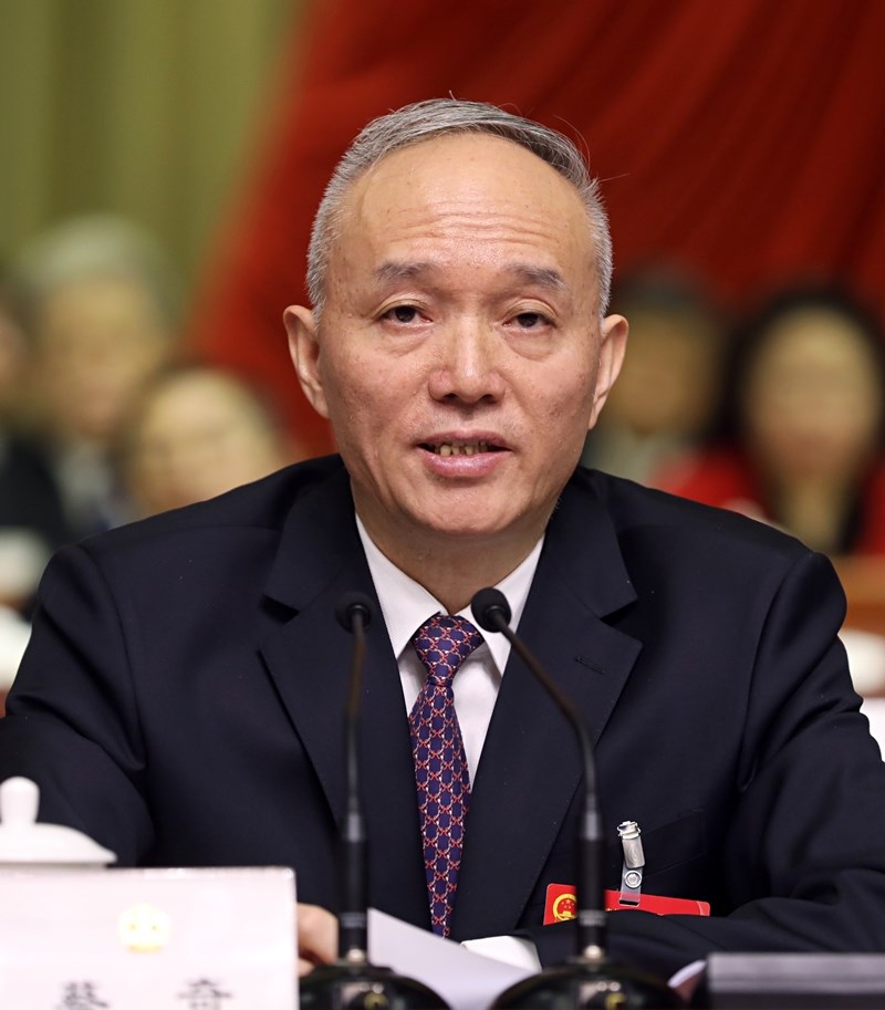北京市委書記蔡奇(圖)被納入中共中央應對新型冠狀病毒感染肺炎疫情工作領導小組成員。(中新社提供)