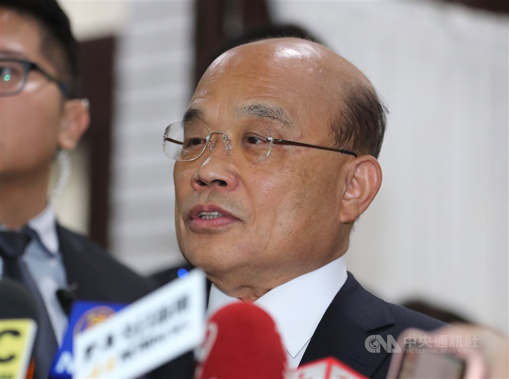 民進黨立法院黨團總召柯建銘19日說,行政院長蘇貞昌(圖)20日將出席黨團大會,尋求支持「嚴重特殊傳染性肺炎防治及紓困振興特別條例」草案。(中央社檔案照片)