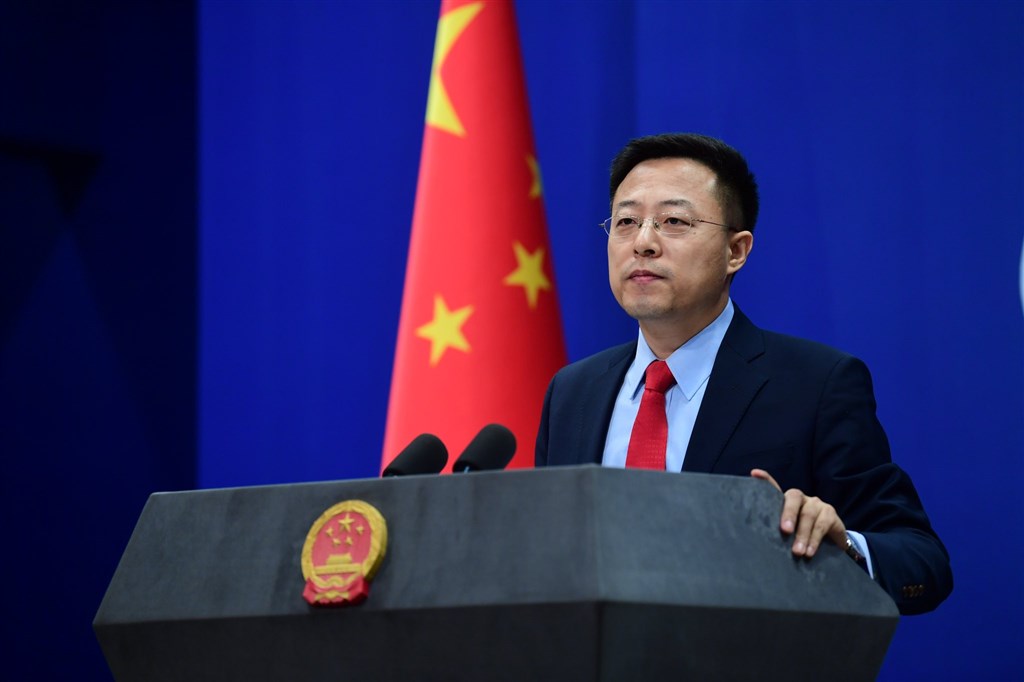 中國外交部發言人趙立堅(圖)2日直指美國國務卿蓬佩奧對「港區國安法」無知。(圖取自twitter.com/zlj517)