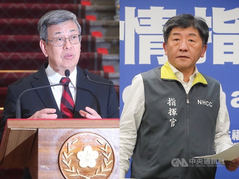日本自由媒體人野島剛讚揚台灣防疫武漢肺炎能力,認為副總統陳建仁(左)和衛服部長陳時中(右)是最大的功臣。(中央社檔案照片)