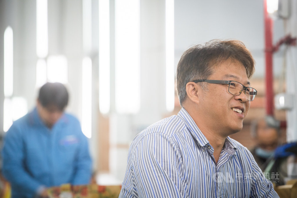 精密機械研究發展中心工程師蘇春榮參與口罩國家隊,認為家人支持是最大的支柱。中央社記者林俊耀攝 109年3月14日