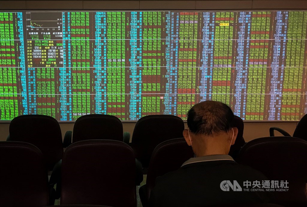 美聯準會15日意外再降息4碼,造成美股道瓊期貨跌逾千點,台股16日開低震盪走低,摜破萬點關卡。(中央社檔案照片)