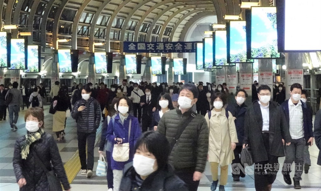 日本境內截至9日下午3時新增29例武漢肺炎病例,累計病例數已破5000大關,來到5002例。(中央社檔案照片)