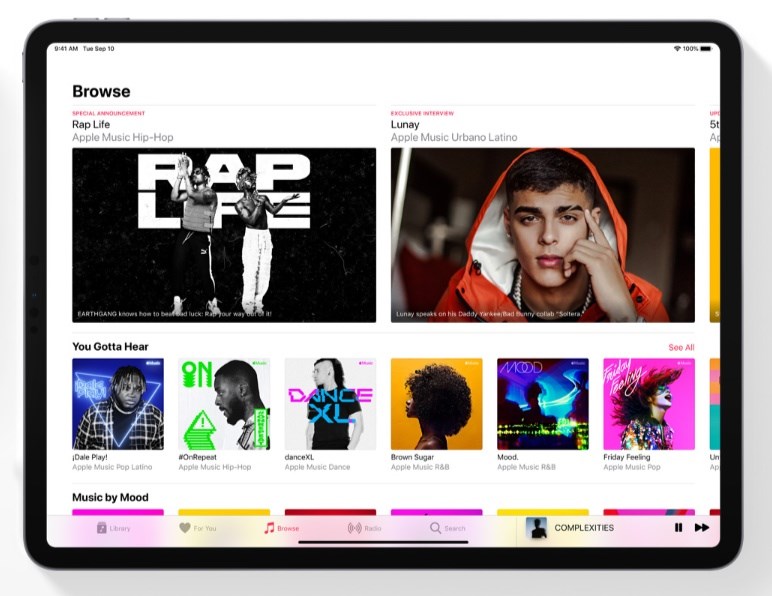 Apple Music 30日上午約8時開始發生服務中斷,影響部分使用者,至10時50分左右已陸續修復。(圖取自Apple網頁apple.com)