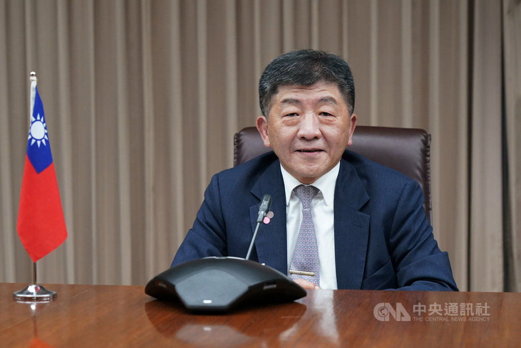 衛福部長陳時中(圖)與美國衛生及公共服務部長阿札爾(Alex Azar II)在台灣時間27日晚間8時舉行雙邊電話會議,雙方熱線30分鐘。(衛福部提供)中央社記者陳偉婷傳真 109年4月27日