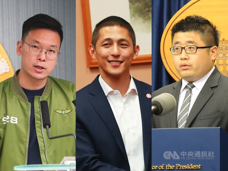 民主進步黨中央將公布新人事,據悉原3位副秘書長林飛帆(左)、林鶴明(右)、高幸雪都將留任,壯闊台灣聯盟發起人吳怡農(中)則兼任民進黨「新境界文教基金會」智庫副執行長。(中央社檔案照片)