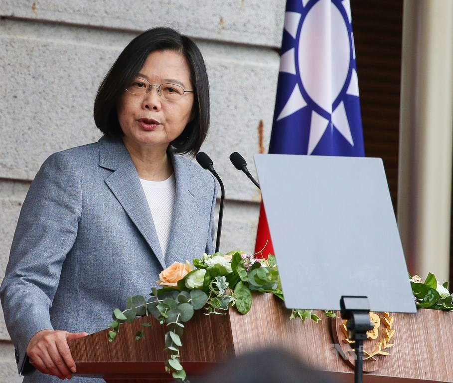 民進黨21日指出,國際自由聯盟在推特祝賀總統蔡英文連任,並承諾將與所有會員一起努力,推動台灣參加世界衛生大會。圖為蔡總統就職演說。中央社記者謝佳璋攝 109年5月20日