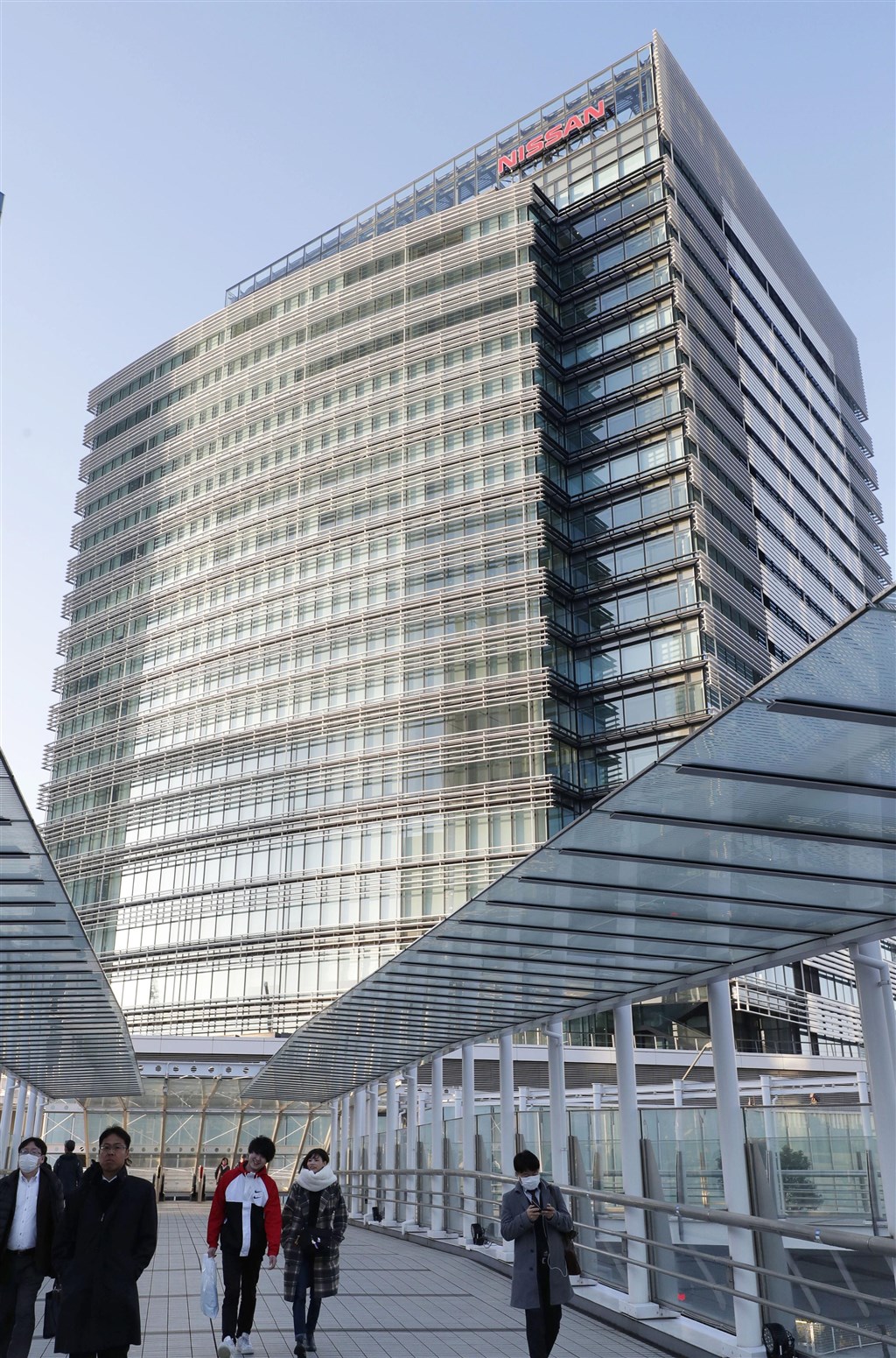 圖為日產汽車日本橫濱總部。(共同社提供)