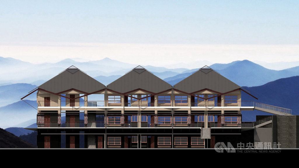 苗栗縣泰安鄉象鼻國小危老校舍重建工程預計3日動土,校長葉文杰1日表示,建築師設計具泰雅族「祖靈之眼」意涵的立體菱形屋頂,此次工程暫未納入,將由徐增壽文教基金會出資,於後續第2階段工程施作。(苗栗縣政府提供)中央社記者管瑞平傳真 109年6月1日