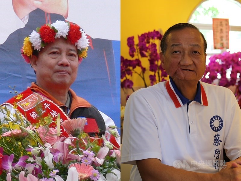 前立委林正二(左)、前花蓮市長蔡啟塔(右)涉嫌收受回扣,最高法院3日駁回林正二其中8罪上訴,各判刑1年6月至14年不等定讞;蔡啟塔二審判刑15年,上訴也遭駁。檢方已啟動防逃機制。(中央社檔案照片)