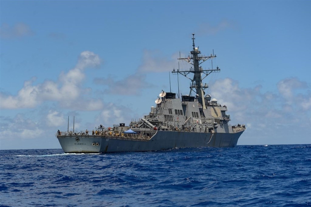 美國海軍第七艦隊指出，美軍勃克級驅逐艦「拉塞爾號」4日通過台灣海峽。（圖取自美國海軍網頁www.navy.mil）