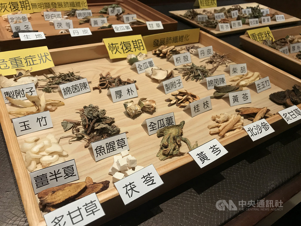 2019冠狀病毒疾病疫情全球蔓延,台灣中醫團隊研發獨家武漢肺炎中藥方,經研究發現可阻斷病毒感染、抑制細胞激素風暴出現。(中央社檔案照片)