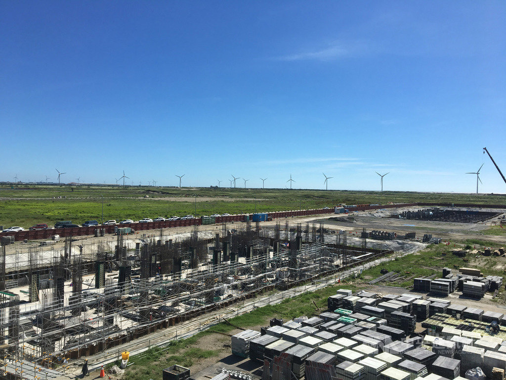 沃旭能源陸上變電站統包工程由台汽電拿下,合約金額逾新台幣70億元,變電站主建築物估在年底前完工,並在明年底試運轉。中央社記者蔡芃敏攝 109年6月17日