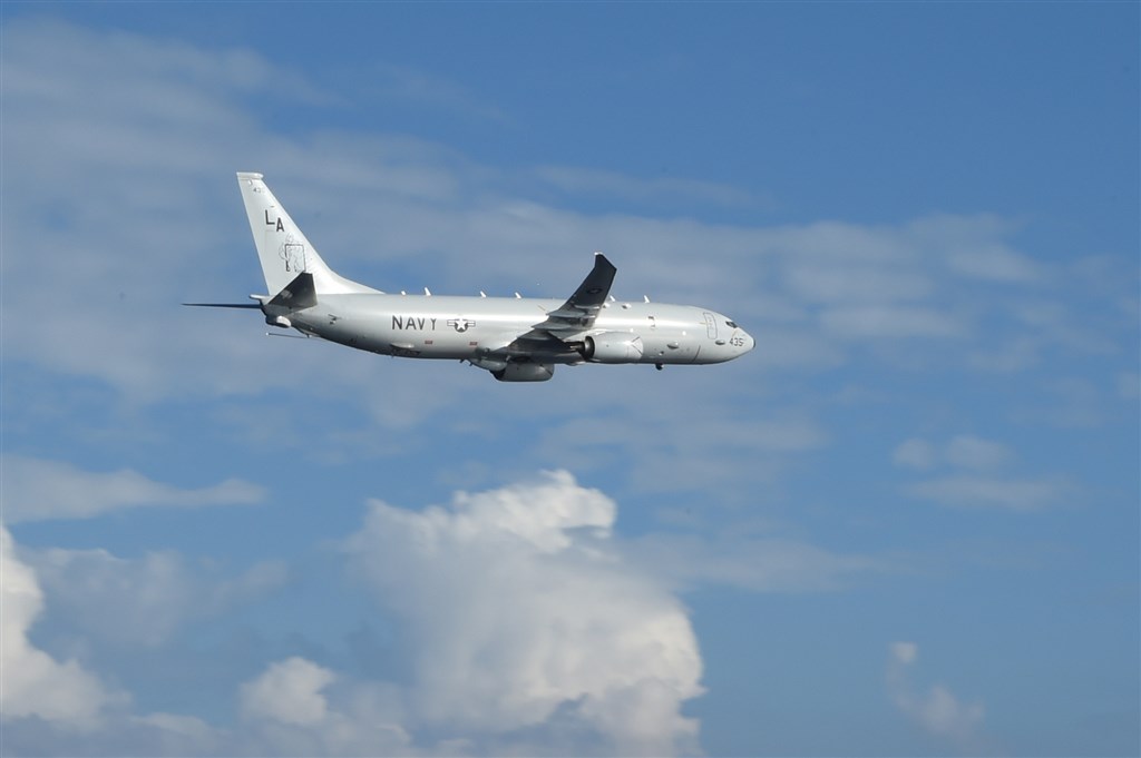 專門追蹤飛機動態推特Golf9、SCS Probing Initiative披露,美軍KC-135R空中加油機及P-8A海神式偵察機現蹤台灣南部一帶海域。圖為P-8A同型機。(圖取自美國海軍網頁navy.mil)