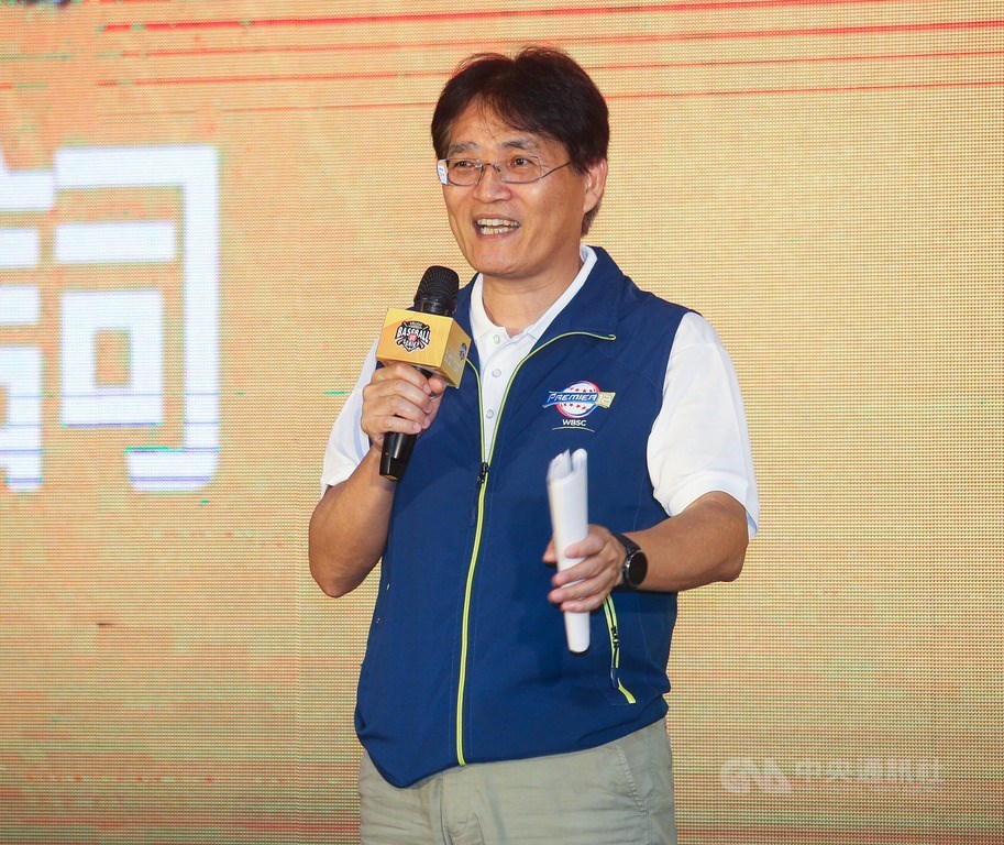 2020年第3屆台灣運彩全國大專校院系際盃棒球爭霸賽全國總決賽6日舉行開賽記者會,體育署長高俊雄(圖)出席並致詞。中央社記者謝佳璋攝 109年7月6日